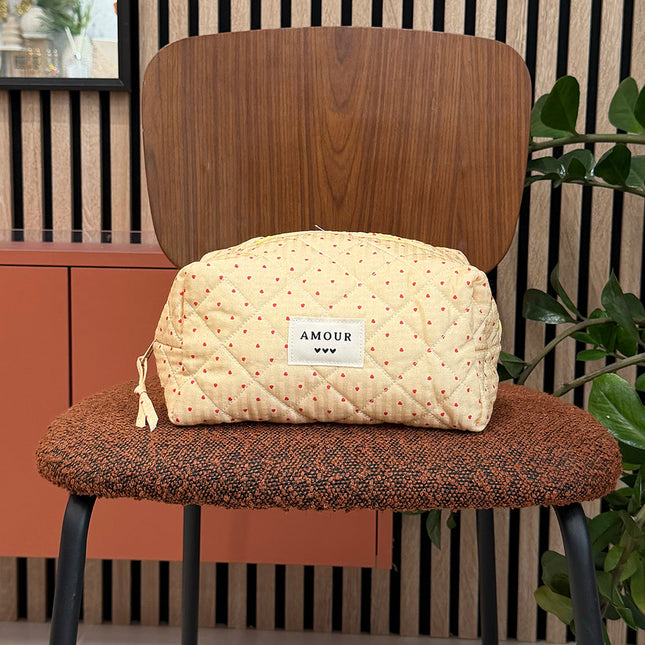 Grande trousse - en coton/polyester - 23 x 12 x 14 cm