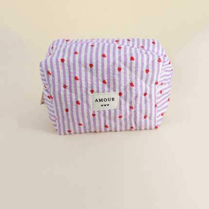 Trousse - AMOUR et 3 coeurs - 15 x 10 x 8 cm