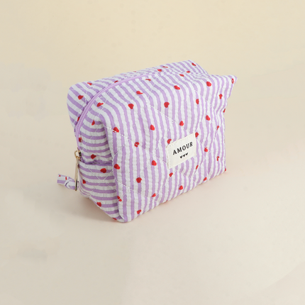 Trousse - AMOUR et 3 coeurs - 15 x 10 x 8 cm