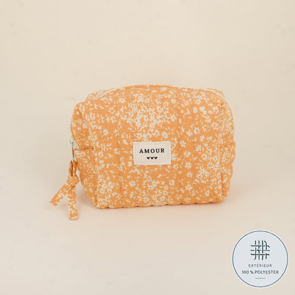Trousse - AMOUR, 3 coeurs, motifs - 15 x 10 cm