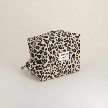 Trousse - AMOUR, 3 coeurs, motifs - 15 x 10 cm