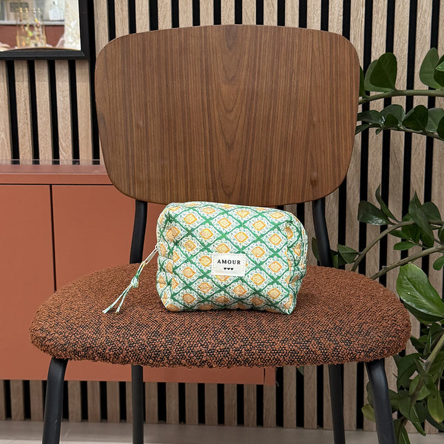 Trousse - AMOUR, 3 coeurs, motifs - 15 x 10 cm