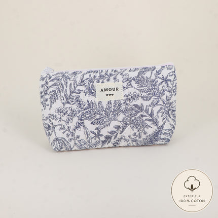 Pencil case - LOVE, 3 hearts, pattern - 19 x 11 cm