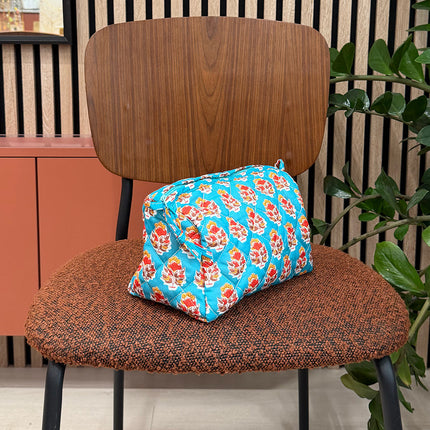 Large pencil case - pretty patterns and LOVE with 3 hearts, 100% polyester, 20 x 11 x 11.5 cm