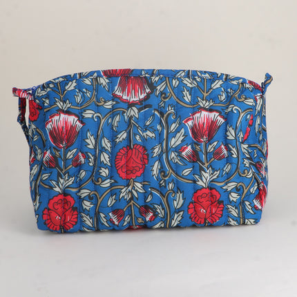 Large pencil case - pretty patterns and LOVE with 3 hearts, 100% polyester, 20 x 11 x 11.5 cm