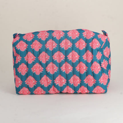 Large pencil case - pretty patterns and LOVE with 3 hearts, 100% polyester, 20 x 11 x 11.5 cm