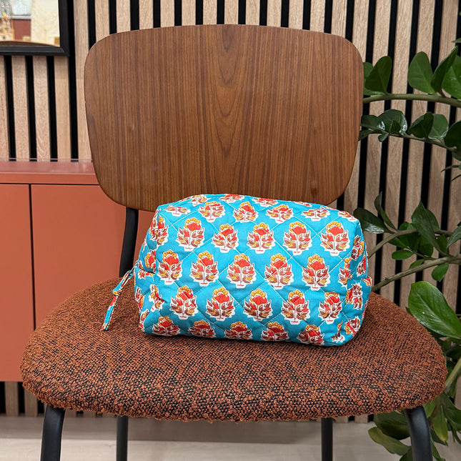 Large pencil case - pretty patterns, 100% polyester, 23 x 12 x 14 cm