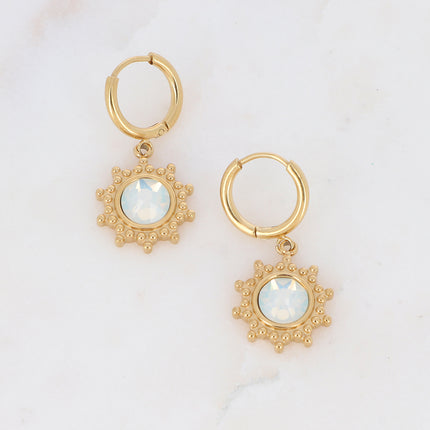 Créoles - soleil ornées de cristaux de Swarovski®