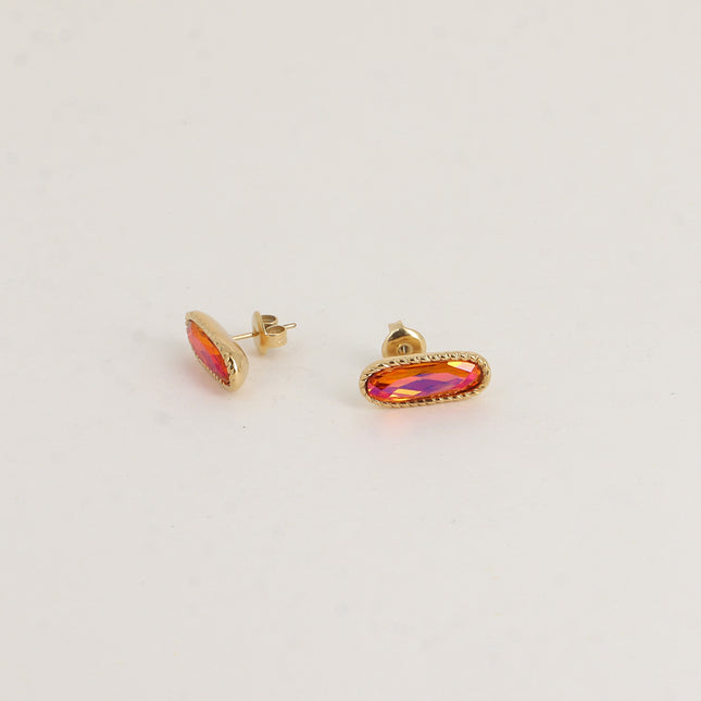 Boucles puces - ornées de cristaux de Swarovski® en forme de tige