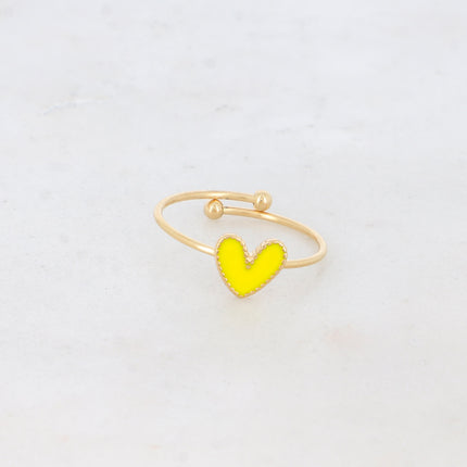 Bague Yesenia - coeur émaillé