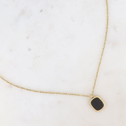 Long collier - pierre naturelle rectangulaire