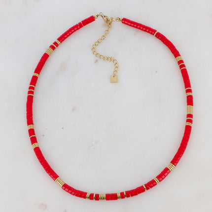Collier Olivine avec pierres naturelles et perles rondelles