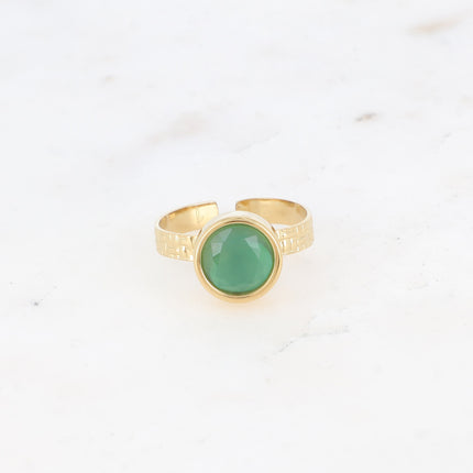 Bague Rosine - pierre naturelle ronde