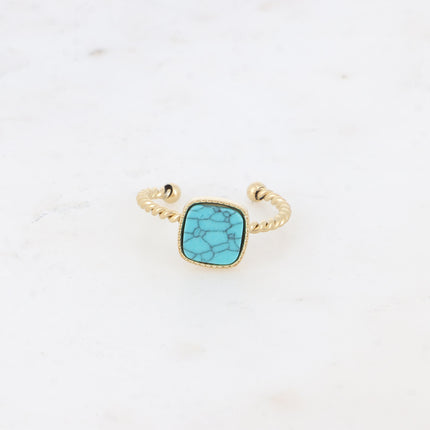 Bague Chloefina - pierre naturelle carrée