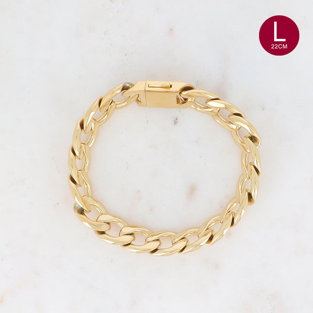 Unisex bracelet - curb chain, 22 cm
