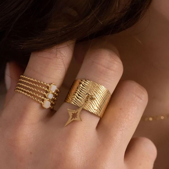 Bague Anaia - étoile ajourée
