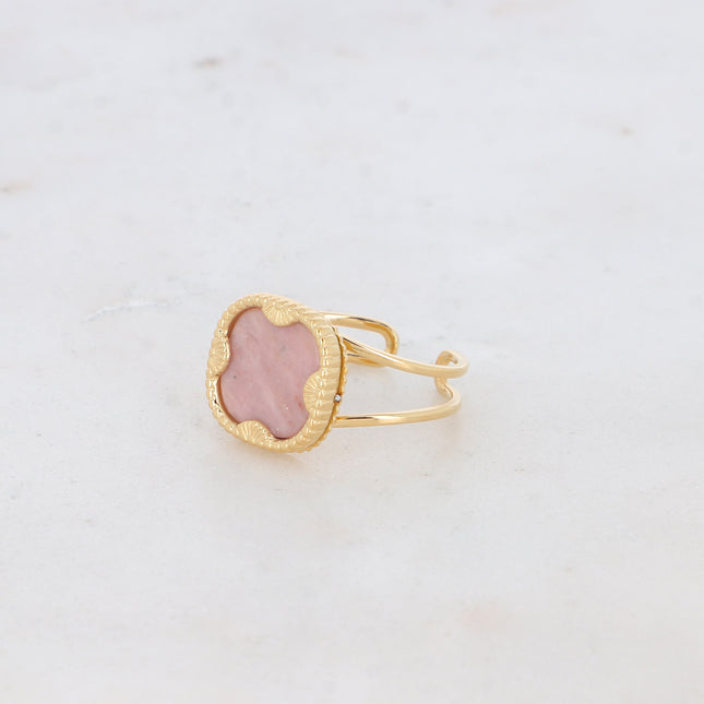 Lloyd ring - square natural stone