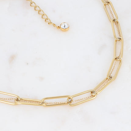 Collier Pénéllie - maille et chaîne fine