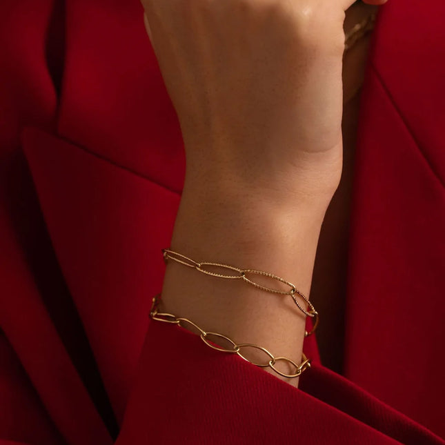 Bracelet Isaias - maille ovale