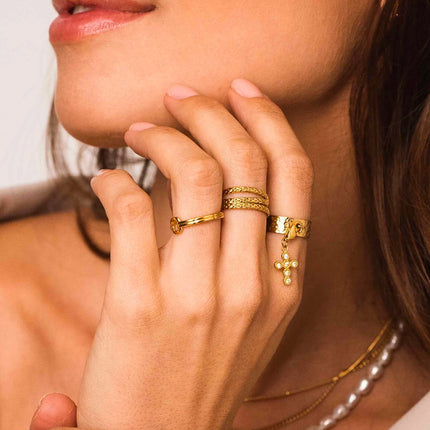 Bague Caspary martelée