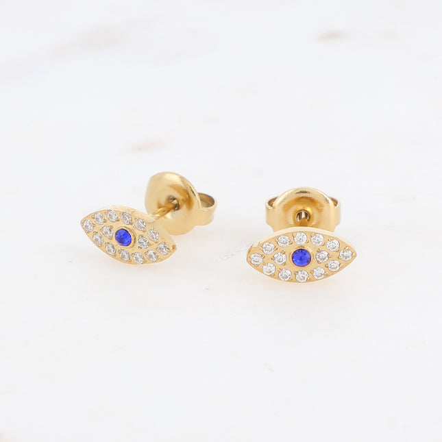 Youlia stud earrings - Zirconium eye