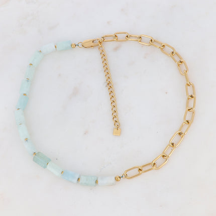 Orane Necklace - natural stone and chain