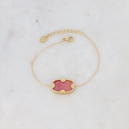 Bracelet Zelda avec pierre naturelle rectangle
