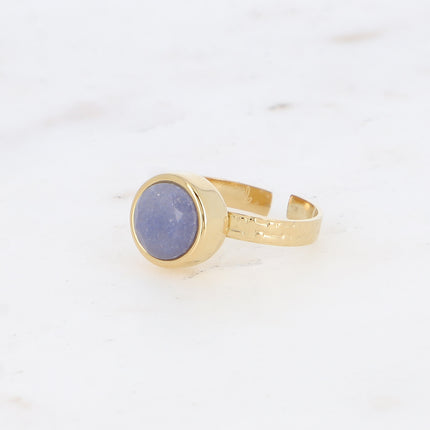 Bague Rosine - pierre naturelle ronde
