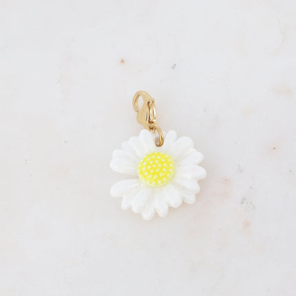 Charm Flowery - fleur en céramique et émail
