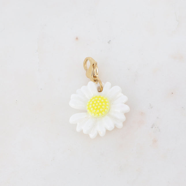 Charm Flowery - fleur en céramique et émail