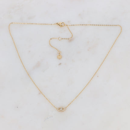 Collier Oulila - un petit oeil serti de zirconiums