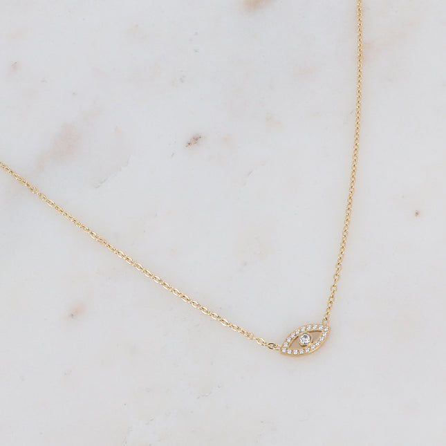 Collier Oulila - un petit oeil serti de zirconiums