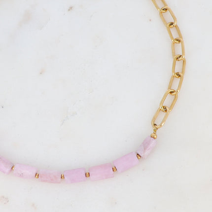 Orane Necklace - natural stone and chain