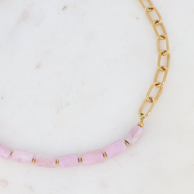 Orane Necklace - natural stone and chain