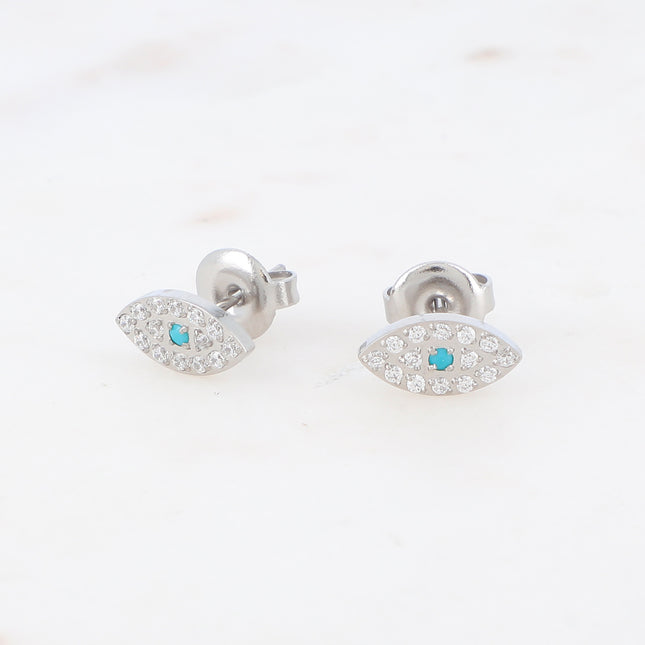 Boucles puces Oeil en zirconium