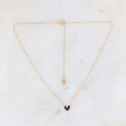 Collier Yesenia - petit coeur en émail