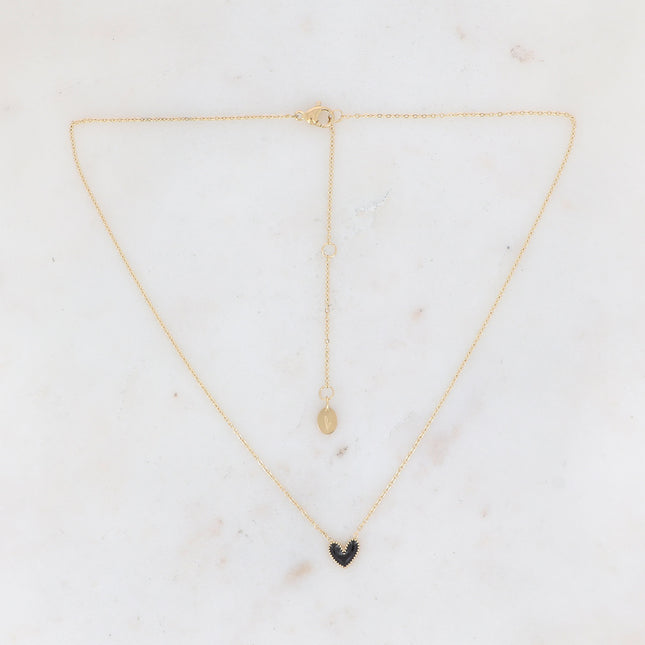 Yesenia Necklace - small enamel heart