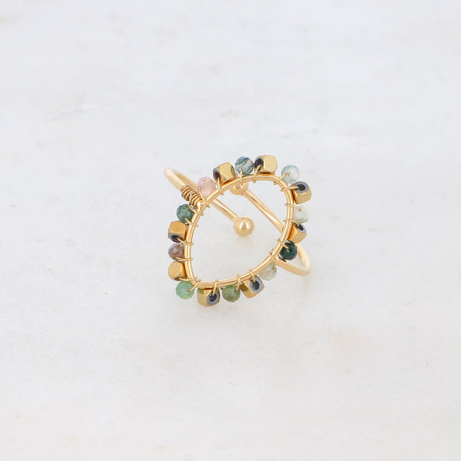 Gloria ring with natural stones
