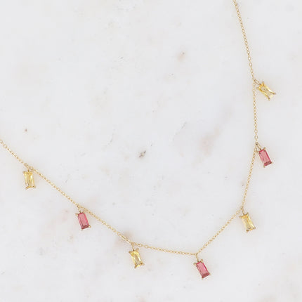 Collier Filia - 7 cristaux rectangulaires
