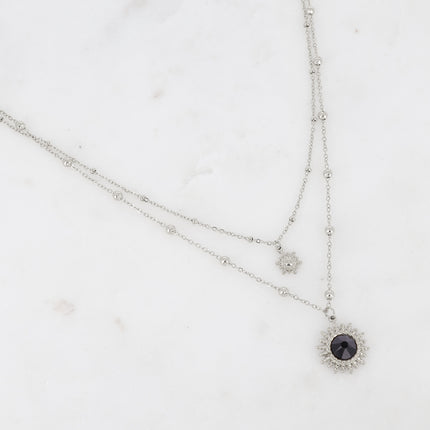 Collier Dao - soleil, boules, cristal pp30