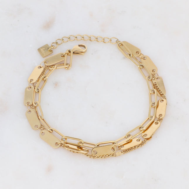 Bracelet Wiktoria 3 rangs - mailles