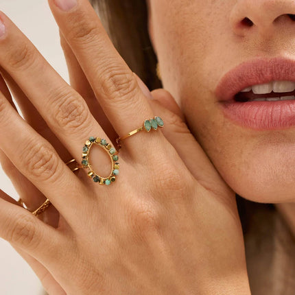 Bague Gloria avec pierres naturelles