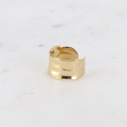 Bague Saphira - effet martelé