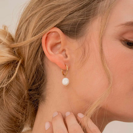Judicaëlle Creole Earrings - Freshwater Pearls