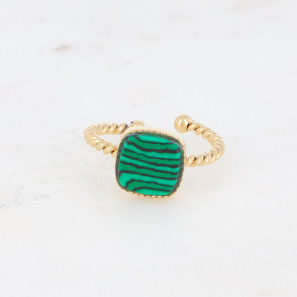 Bague Chloefina - pierre naturelle carrée