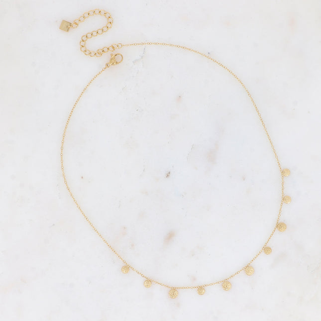 Collier Vaiana - mini pampilles rondes texturées