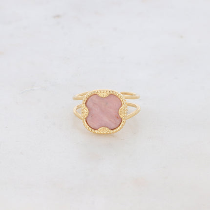 Bague Lloyd - pierre naturelle carrée