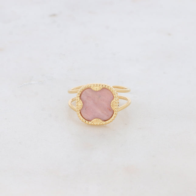 Lloyd ring - square natural stone