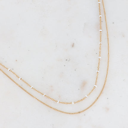 Collier Dua - 2 rangs avec perles émaillées
