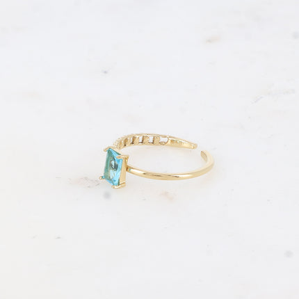 Bague Louania - oxyde de zirconium rectangle